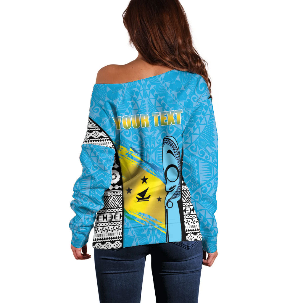 Personalised Malampa Fiji Day 2026 Off Shoulder Sweater Unique Style LT05 - Polynesian Pride