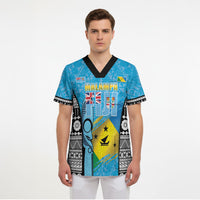 Personalised Malampa Fiji Day 2026 Scrub Top Unique Style LT05 - Polynesian Pride