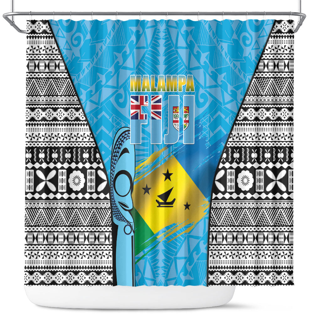 Malampa Fiji Day 2026 Shower Curtain Unique Style LT05 Blue - Polynesian Pride