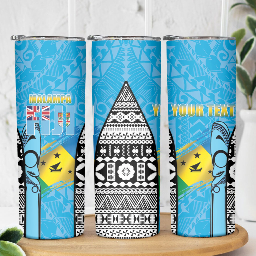 Personalised Malampa Fiji Day 2026 Skinny Tumbler Unique Style LT05 - Polynesian Pride