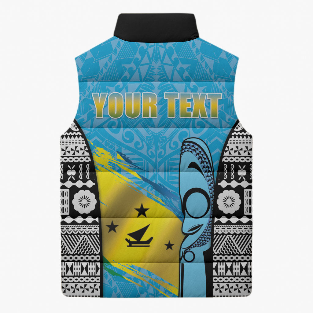 Personalised Malampa Fiji Day 2026 Sleeveless Puffer Jacket Unique Style LT05 - Polynesian Pride