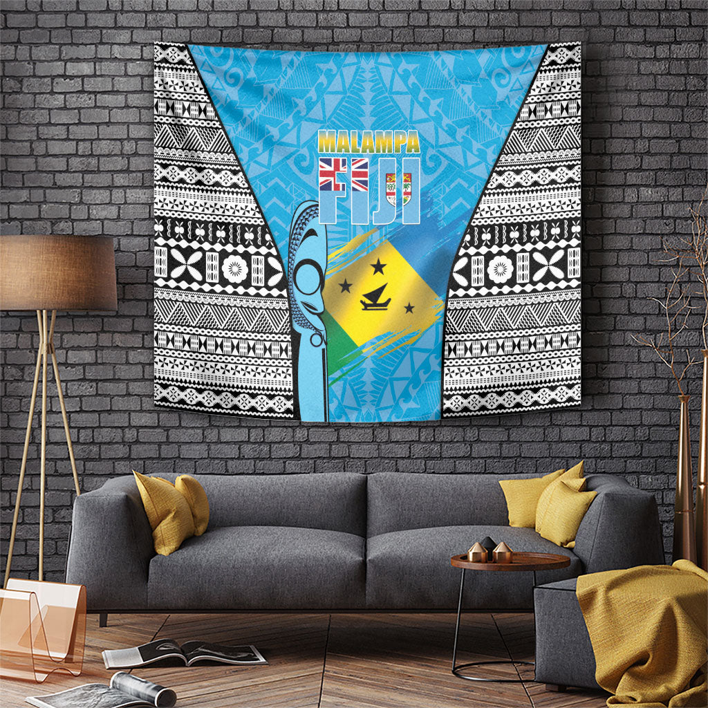 Malampa Fiji Day 2026 Tapestry Unique Style LT05 Blue - Polynesian Pride