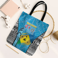Malampa Fiji Day 2026 Tote Bag Unique Style LT05 Black Strap One Size Blue - Polynesian Pride