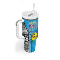 Personalised Malampa Fiji Day 2026 Tumbler With Handle Unique Style LT05 - Polynesian Pride