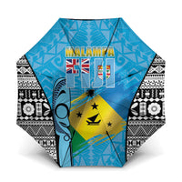 Malampa Fiji Day 2026 Umbrella Unique Style LT05 One Size Folded 11.42 inch Opened Diameter 37.4 inch Blue - Polynesian Pride