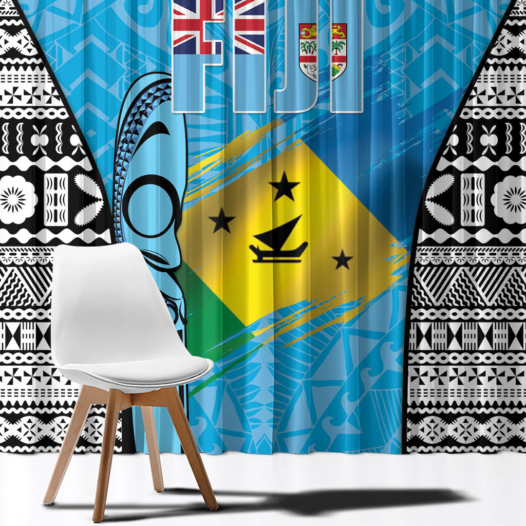Malampa Fiji Day 2026 Window Curtain Unique Style LT05 - Polynesian Pride