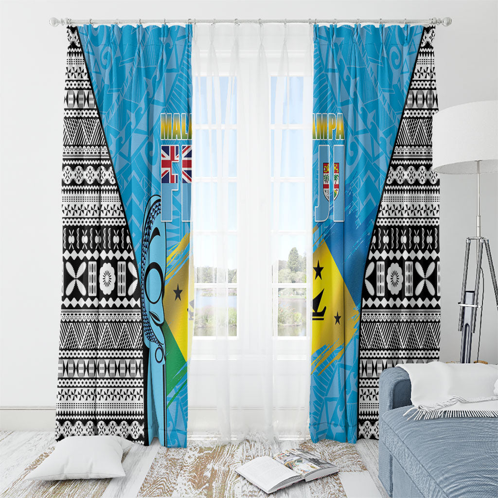 Malampa Fiji Day 2026 Window Curtain Unique Style LT05 - Polynesian Pride