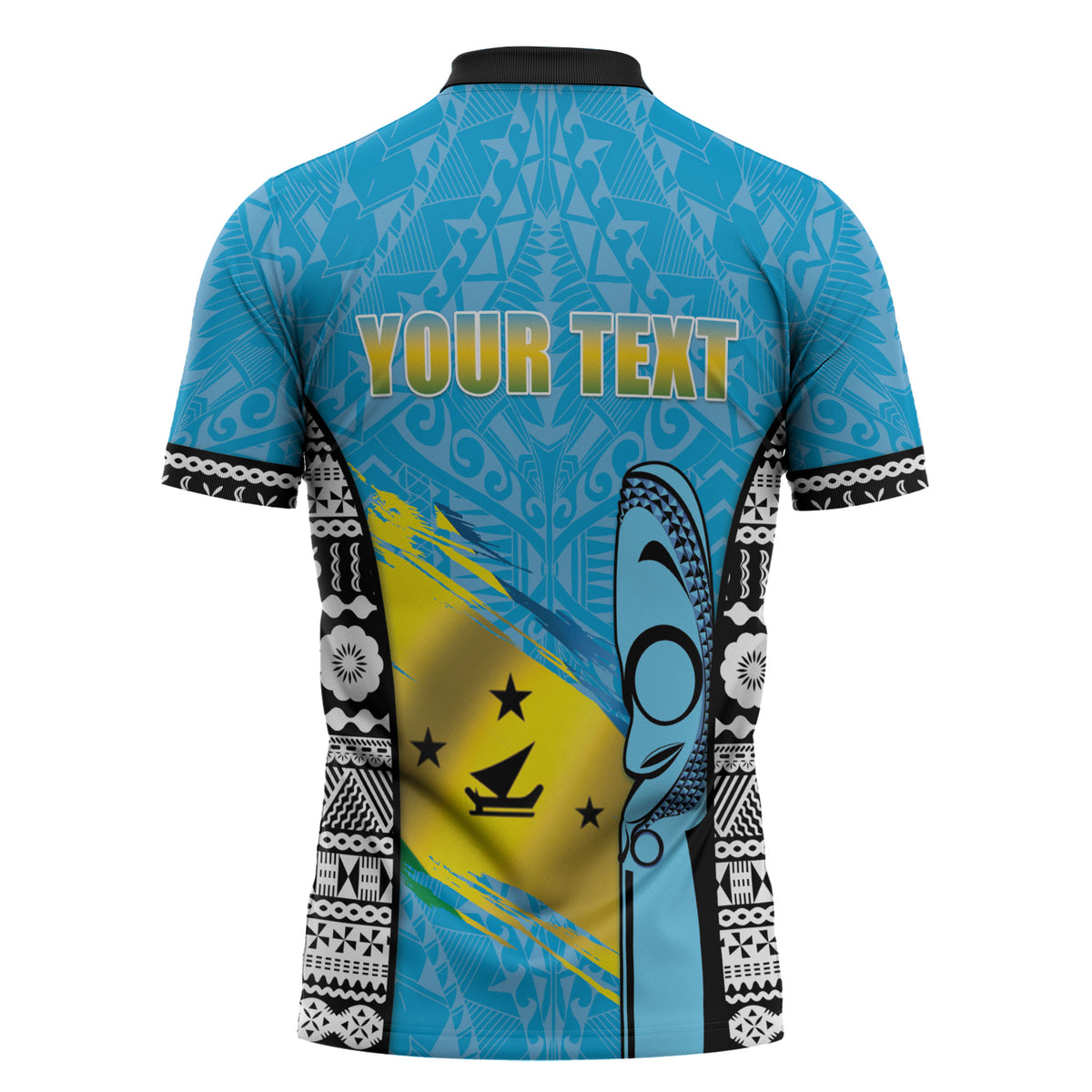 Personalised Malampa Fiji Day 2026 Zipper Polo Shirt Unique Style LT05 - Polynesian Pride