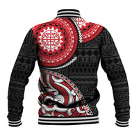 New Zealand Red Maori Koru Simple Style Baseball Jacket