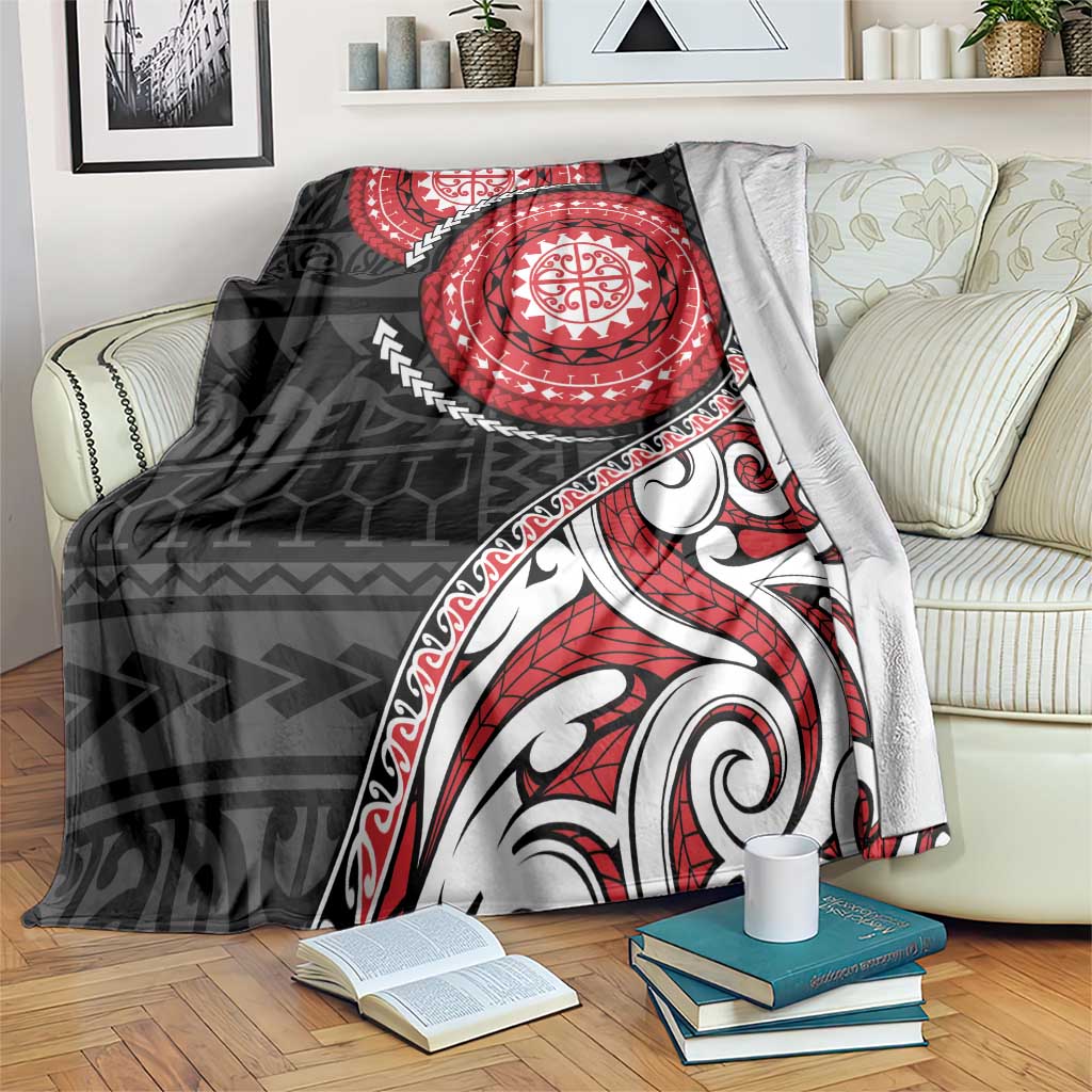 New Zealand Red Maori Koru Simple Style Blanket