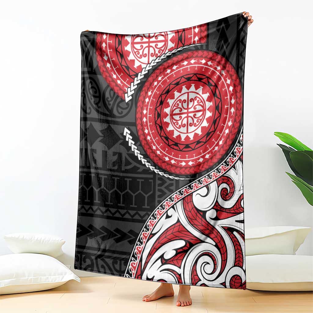 New Zealand Red Maori Koru Simple Style Blanket LT05 - Polynesian Pride