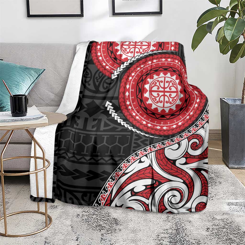 New Zealand Red Maori Koru Simple Style Blanket LT05 - Polynesian Pride