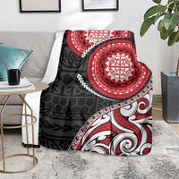 New Zealand Red Maori Koru Simple Style Blanket LT05 - Polynesian Pride