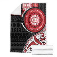 New Zealand Red Maori Koru Simple Style Blanket LT05 - Polynesian Pride