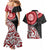 New Zealand Red Maori Koru Simple Style Couples Matching Mermaid Dress and Hawaiian Shirt