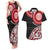 New Zealand Red Maori Koru Simple Style Couples Matching Tank Maxi Dress and Hawaiian Shirt