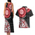 New Zealand Red Maori Koru Simple Style Couples Matching Tank Maxi Dress and Hawaiian Shirt