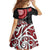 New Zealand Red Maori Koru Simple Style Family Matching Long Sleeve Bodycon Dress and Hawaiian Shirt