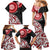 New Zealand Red Maori Koru Simple Style Family Matching Mermaid Dress and Hawaiian Shirt