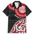 New Zealand Red Maori Koru Simple Style Family Matching Mermaid Dress and Hawaiian Shirt