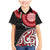 New Zealand Red Maori Koru Simple Style Family Matching Mermaid Dress and Hawaiian Shirt