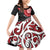 New Zealand Red Maori Koru Simple Style Family Matching Off Shoulder Short Dress and Hawaiian Shirt