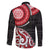 New Zealand Red Maori Koru Simple Style Family Matching Off Shoulder Short Dress and Hawaiian Shirt