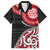 New Zealand Red Maori Koru Simple Style Family Matching Short Sleeve Bodycon Dress and Hawaiian Shirt