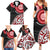 New Zealand Red Maori Koru Simple Style Family Matching Summer Maxi Dress and Hawaiian Shirt