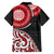 New Zealand Red Maori Koru Simple Style Family Matching Summer Maxi Dress and Hawaiian Shirt