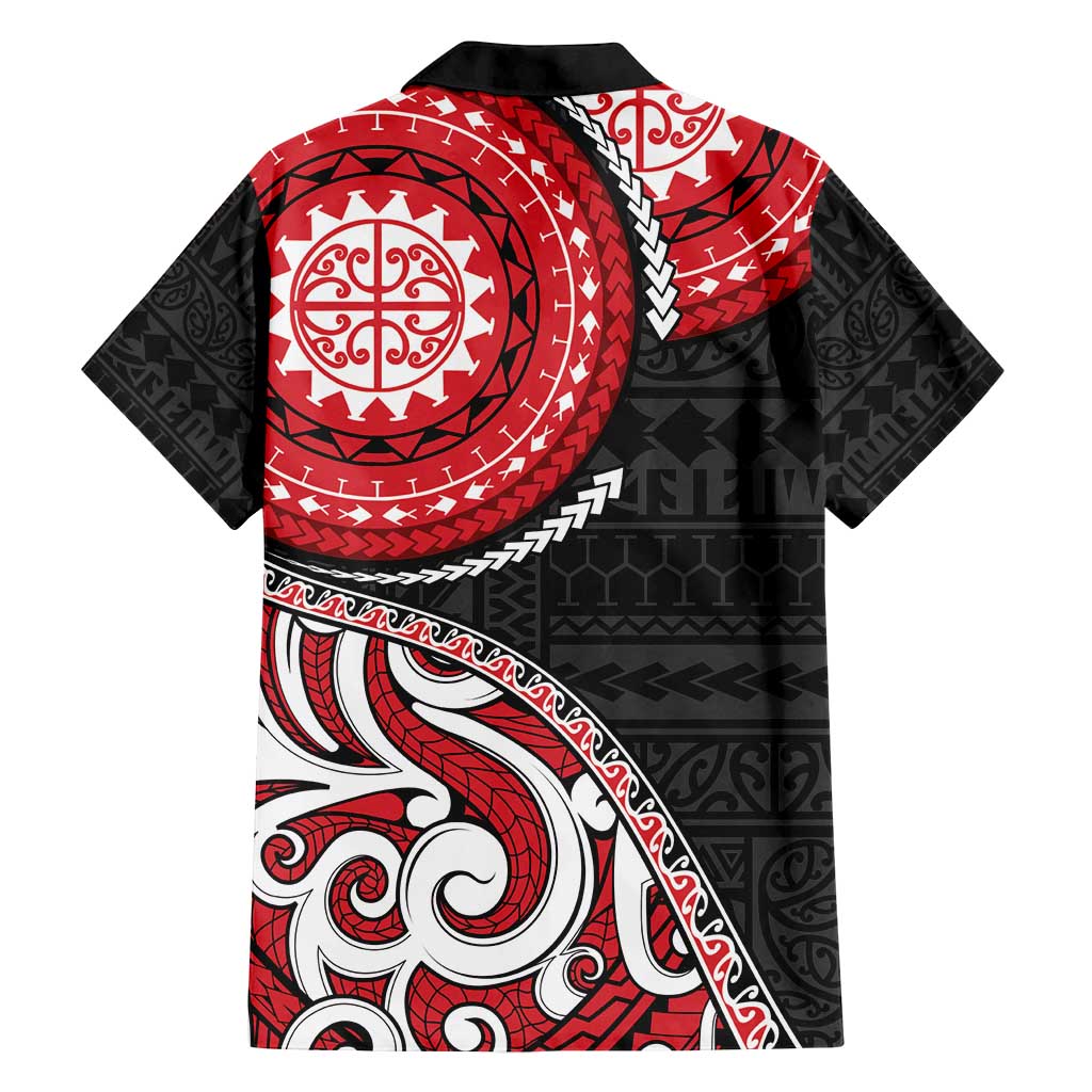 New Zealand Red Maori Koru Simple Style Family Matching Tank Maxi Dress and Hawaiian Shirt