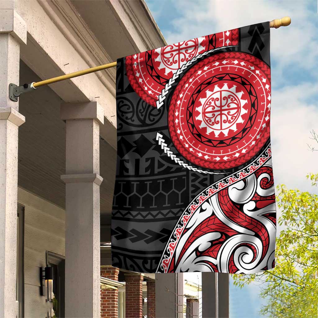 New Zealand Red Maori Koru Simple Style Garden Flag LT05 House Flag Red - Polynesian Pride