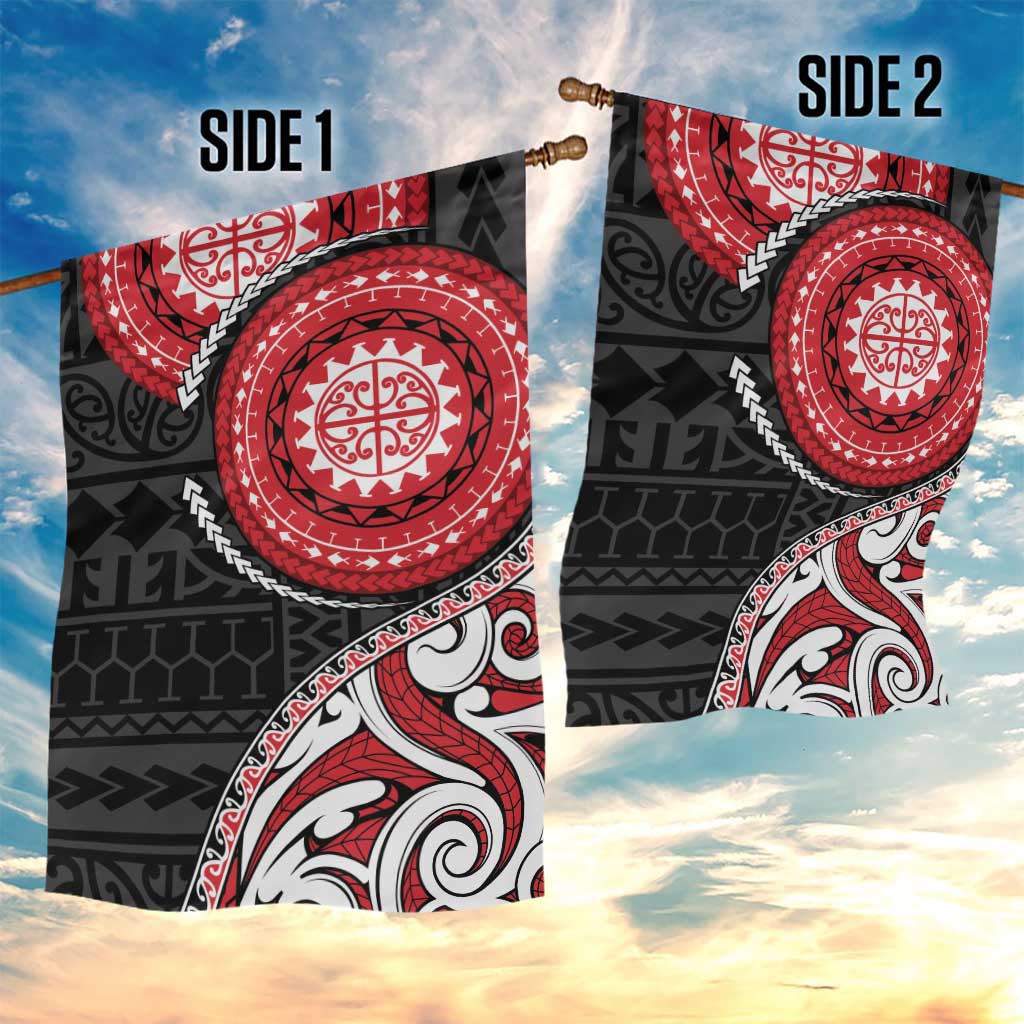New Zealand Red Maori Koru Simple Style Garden Flag LT05 - Polynesian Pride