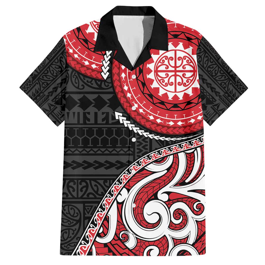 New Zealand Red Maori Koru Simple Style Hawaiian Shirt LT05 Red - Polynesian Pride
