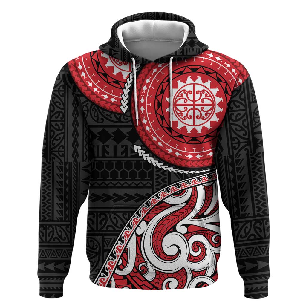 New Zealand Red Maori Koru Simple Style Hoodie