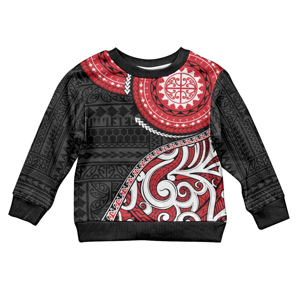 New Zealand Red Maori Koru Simple Style Kid Ugly Christmas Sweater