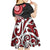 New Zealand Red Maori Koru Simple Style Kid Short Sleeve Dress