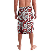 New Zealand Red Maori Koru Simple Style Lavalava LT05 - Polynesian Pride