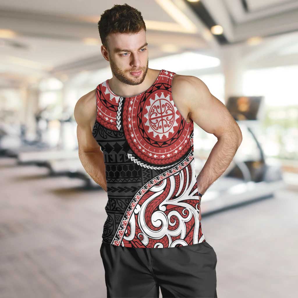 New Zealand Red Maori Koru Simple Style Men Tank Top