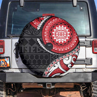 New Zealand Red Maori Koru Simple Style Spare Tire Cover LT05 Red - Polynesian Pride