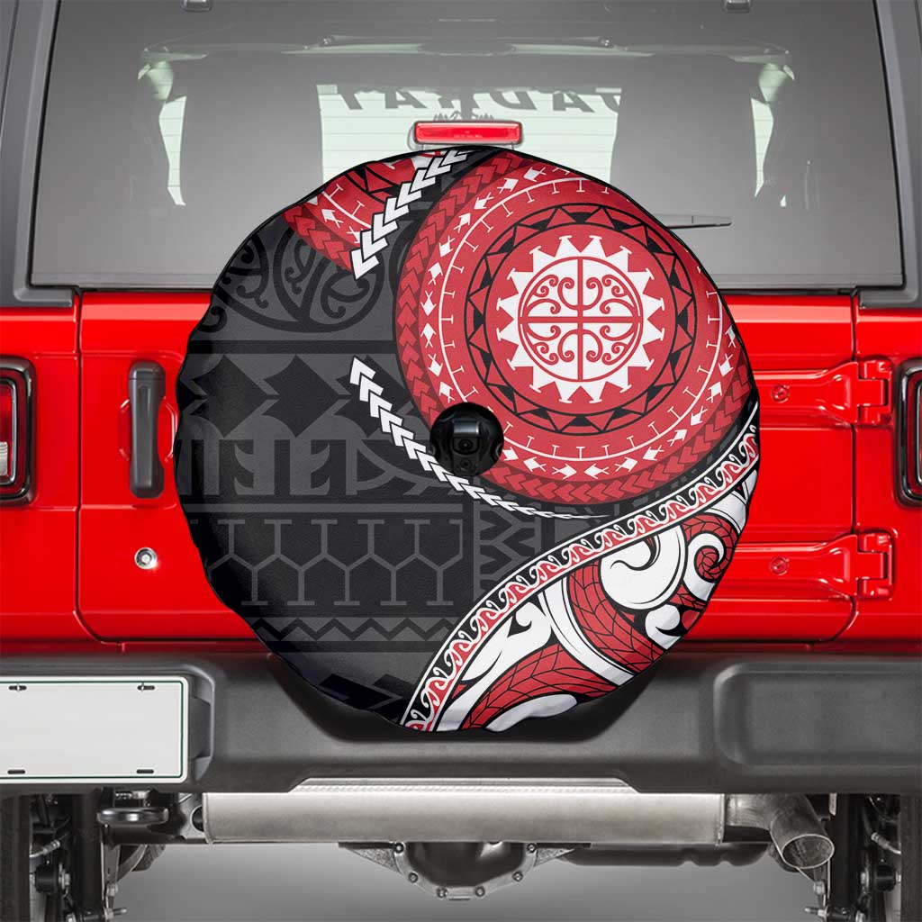 New Zealand Red Maori Koru Simple Style Spare Tire Cover LT05 - Polynesian Pride