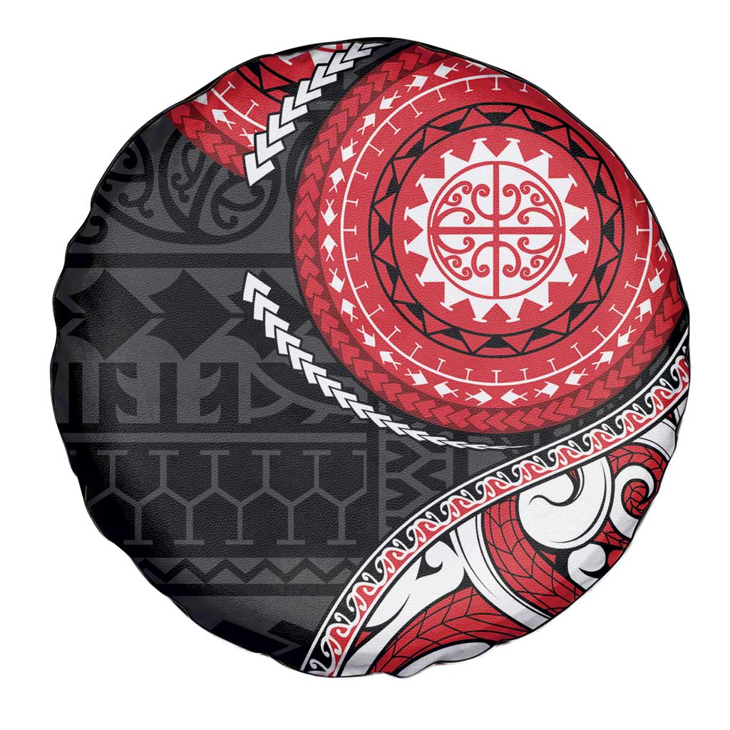 New Zealand Red Maori Koru Simple Style Spare Tire Cover LT05 - Polynesian Pride