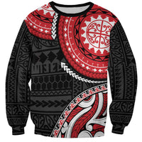 New Zealand Red Maori Koru Simple Style Sweatshirt LT05 Unisex Red - Polynesian Pride