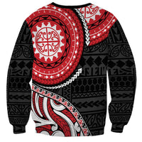 New Zealand Red Maori Koru Simple Style Sweatshirt LT05 - Polynesian Pride