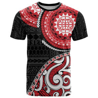 New Zealand Red Maori Koru Simple Style T Shirt LT05 Red - Polynesian Pride