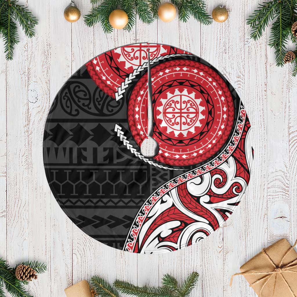 New Zealand Red Maori Koru Simple Style Tree Skirt