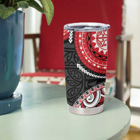 New Zealand Red Maori Koru Simple Style Tumbler Cup LT05 - Polynesian Pride