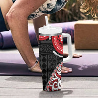 New Zealand Red Maori Koru Simple Style Tumbler With Handle LT05 - Polynesian Pride