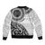 New Zealand White Maori Koru Simple Style Bomber Jacket