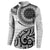 New Zealand White Maori Koru Simple Style Button Sweatshirt